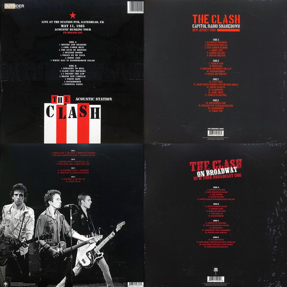 The Clash Vinyl Lot of 4 Live LPs Amsterdam NJ Broadway Acoustic Red Clear Ltd - Picture 2 of 10